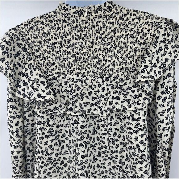 Scotch & Soda Smocked Frill Short Flowy Mini Dress Size M NWT - Picture 10 of 14